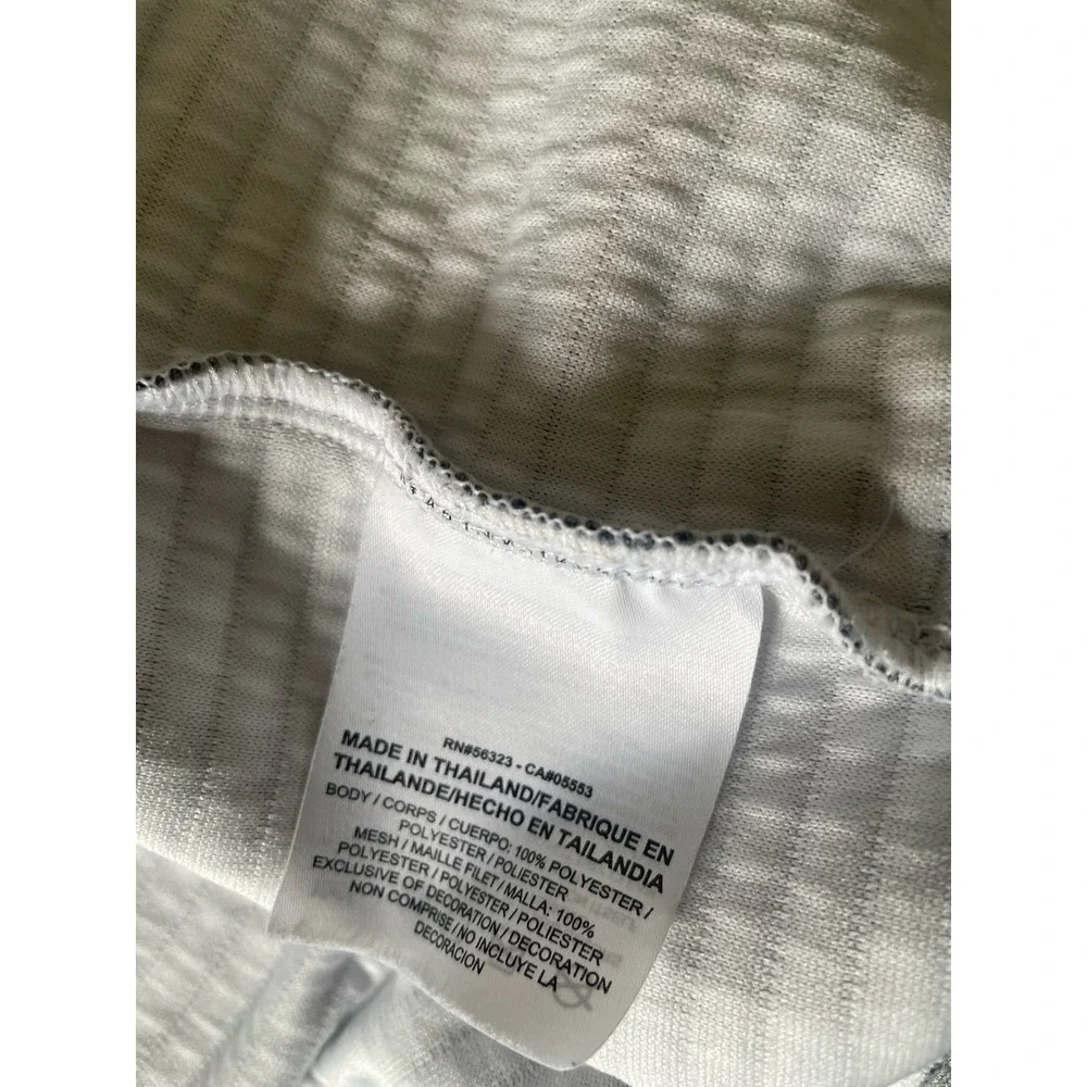 Nike Women's Full Zip Logo Dri-FIT Training Ribbed Hoodie Cool Gray Size Medium - Picture 7 of 7